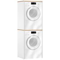 Waschmaschinenschrank-Set Solea Weiß - Eichefarben/Weiß, MODERN, Holzwerkstoff (67,1/96/60cm) - MID.YOU