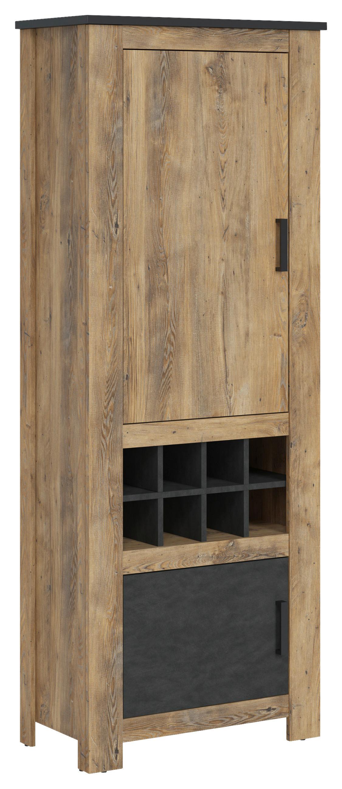 Vitrină RAPALLO - castaniu, Modern, material pe bază de lemn (74/191,1/38,5cm) - Modern Living