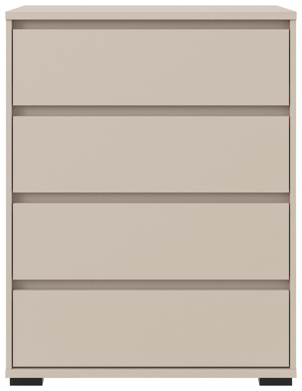 KOMODA LINE - antracytowy/kaszmir, Design, materiał drewnopochodny/tworzywo sztuczne (80/103/48cm) - Carryhome