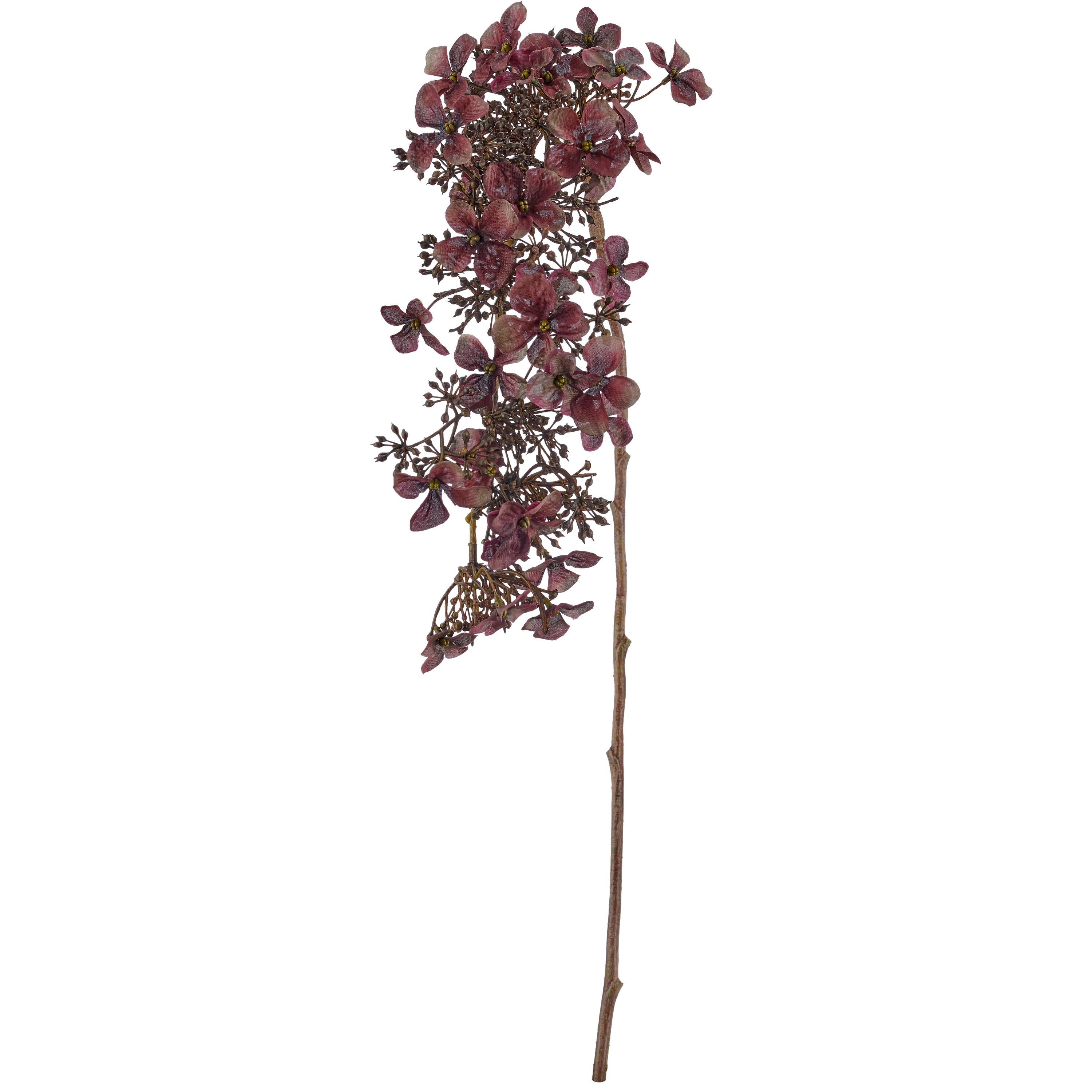 Kunstpflanze Rispenhortensie I Lila/Braun - Lila/Braun, Basics, Kunststoff (89cm) - Mömax