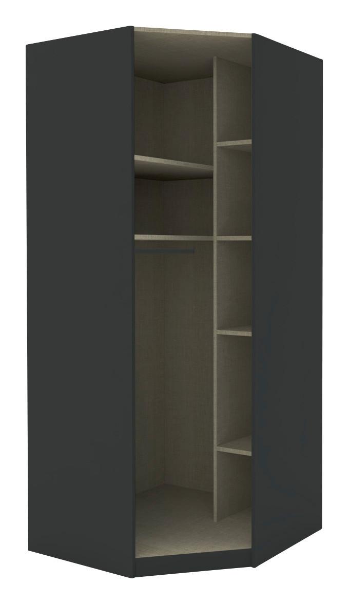 Eckschrankkorpus In Anthrazit - Anthrazit, Modern, Holzwerkstoff (91,1/210/91,1cm) - Based