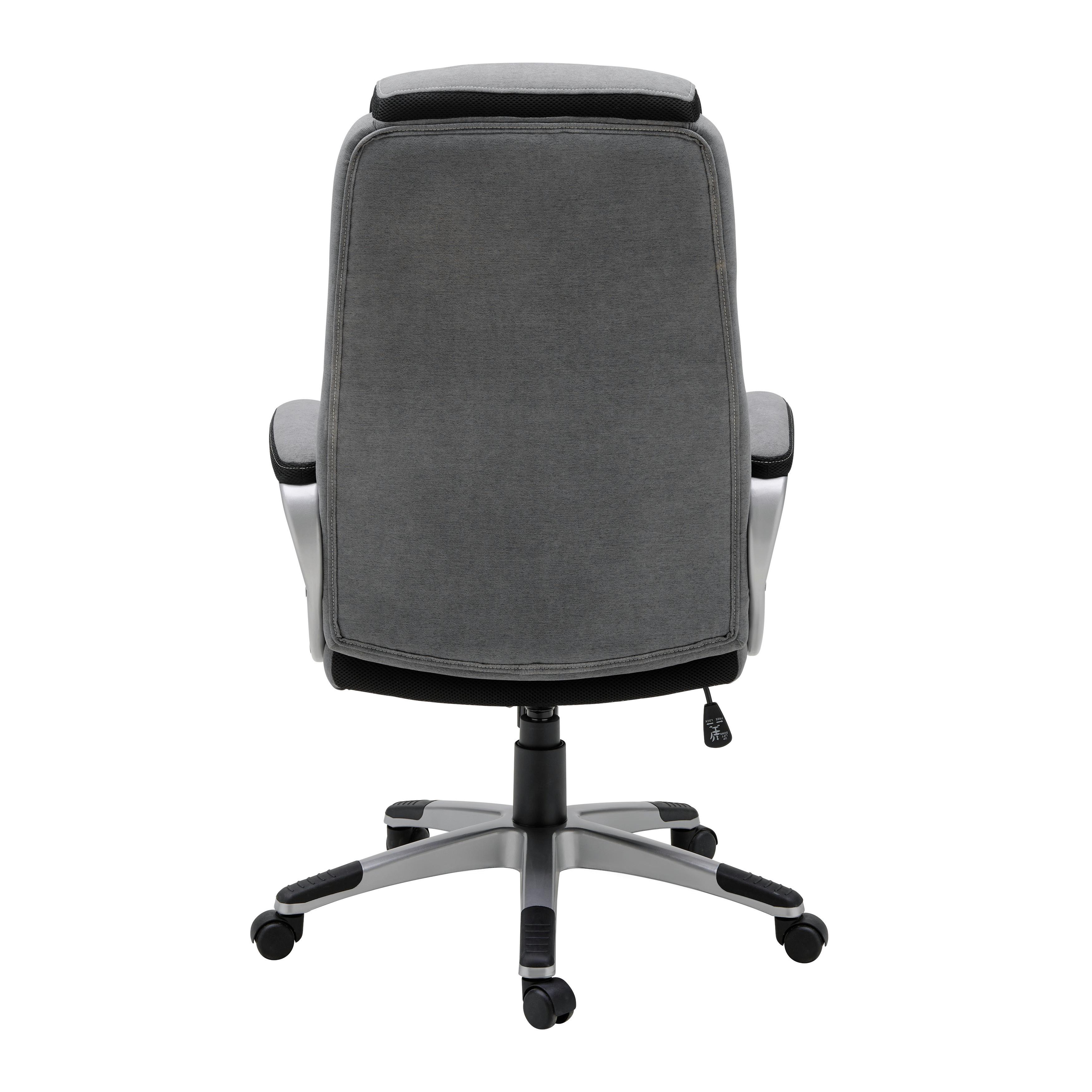 KONTORSSTOL NICO -EXKLUSIV- - silver/grå, Modern, metall/textil (66/115-123/74cm) - Mömax