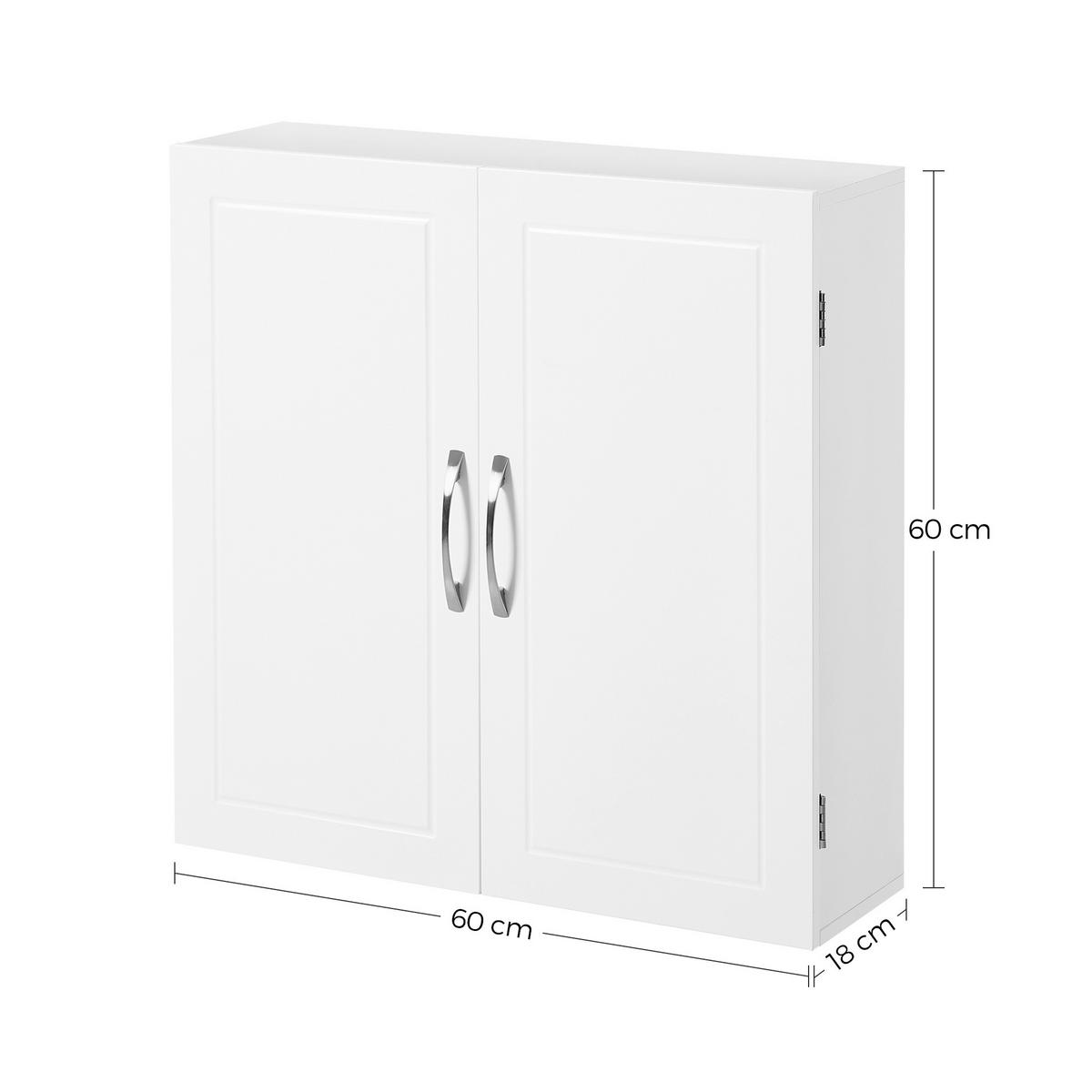 HÄNGESCHRANK BBC320W01 - Weiß, Trend, Holzwerkstoff/Metall (60/60/18cm) - MID.YOU