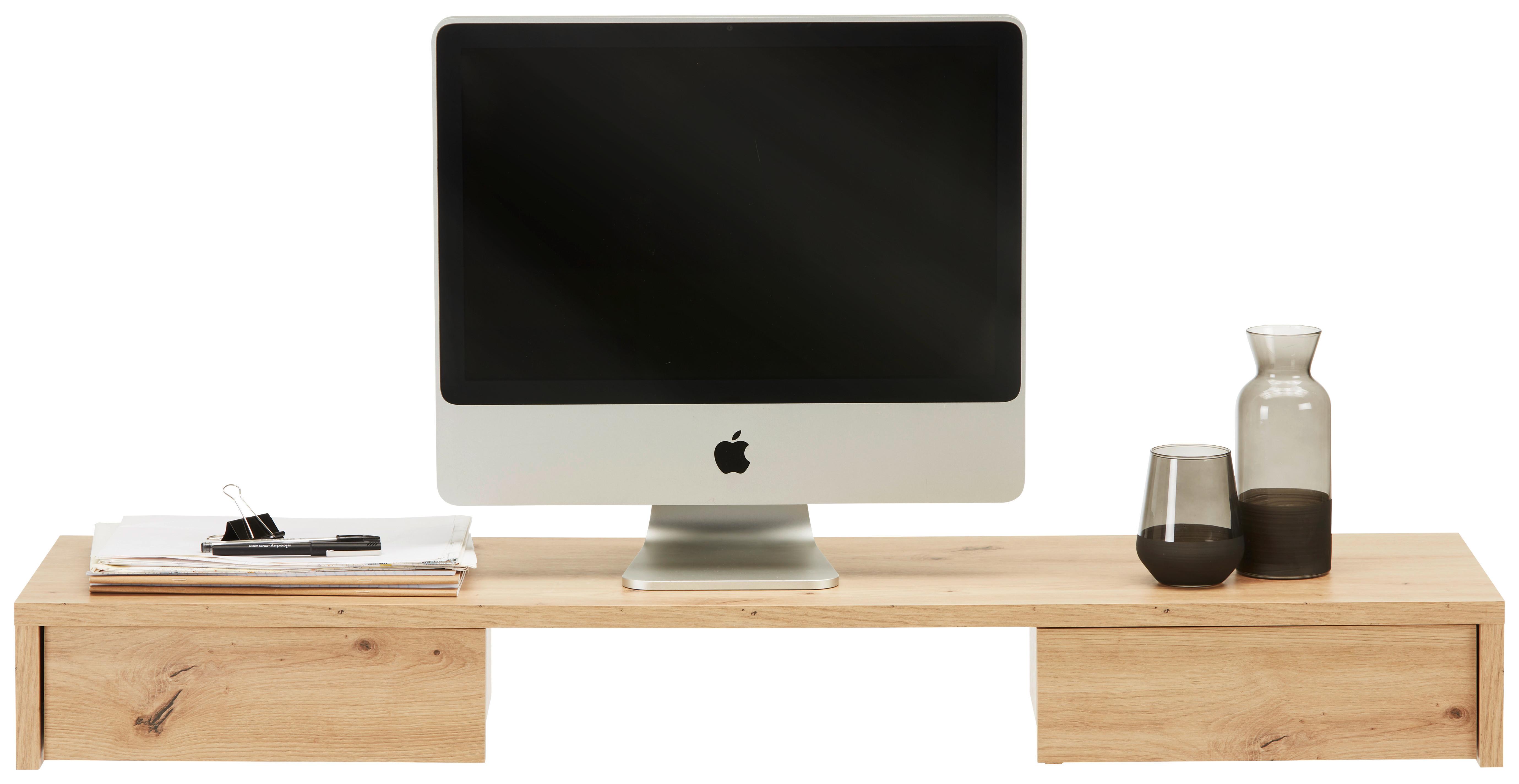 Íróasztal Rátét Mister Office - tölgyfa, modern, faalapú anyag (120/14/31cm) - Modern Living