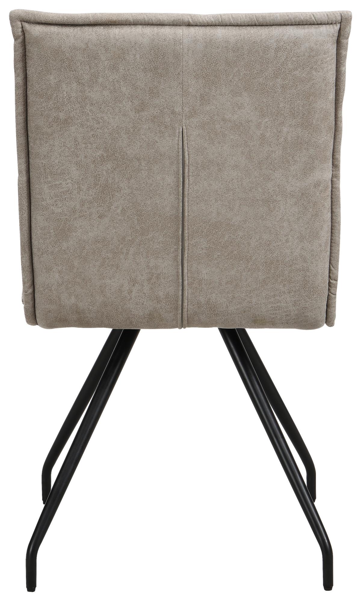 KRZESŁO LOLLY - czarny/szary, Modern, metal/tkanina (48/89/62cm) - MID.YOU