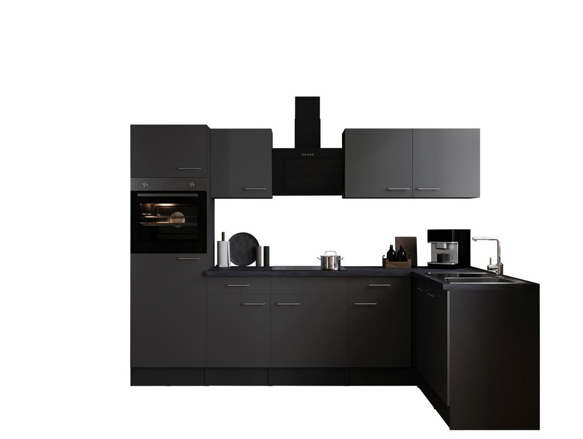 Kotna Kuhinja Z Aparati Oliver, 280x172cm - srebrne barve/siva, Design, kovina/leseni material (280/172cm) - Respekta