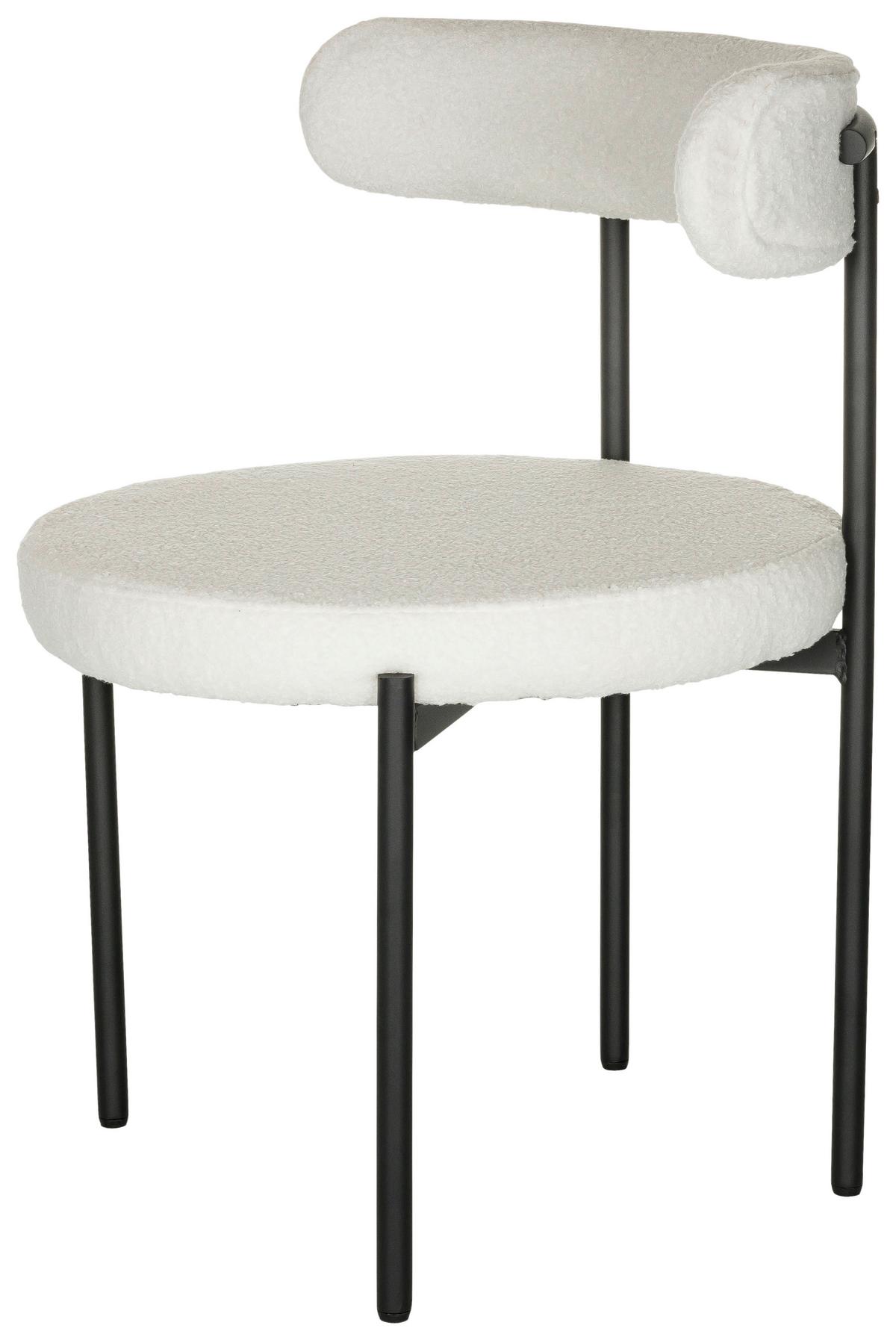 Stol Tedio, Bela - črna/bela, Basics, kovina/tekstil (55/78/56cm) - MID.YOU