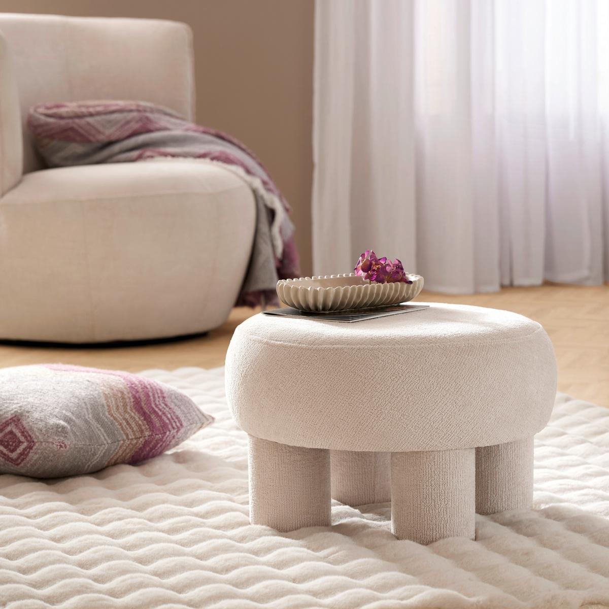 Hocker Trent Beige - Beige, LIFESTYLE, Holzwerkstoff/Textil (51/32cm) - Mömax