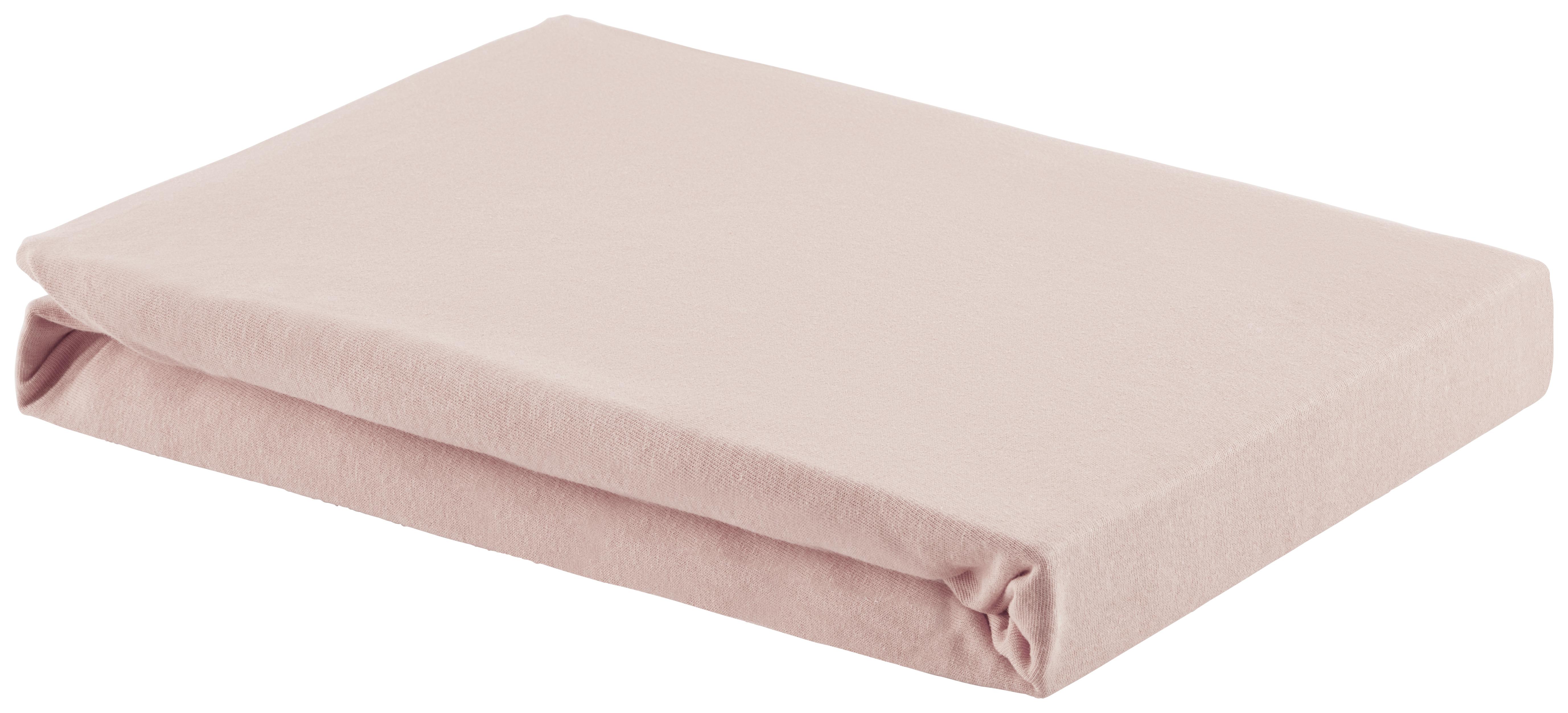Spannleintuch Basic in Rosa ca. 180x200cm - Rosa, Textil (180/200cm) - Modern Living