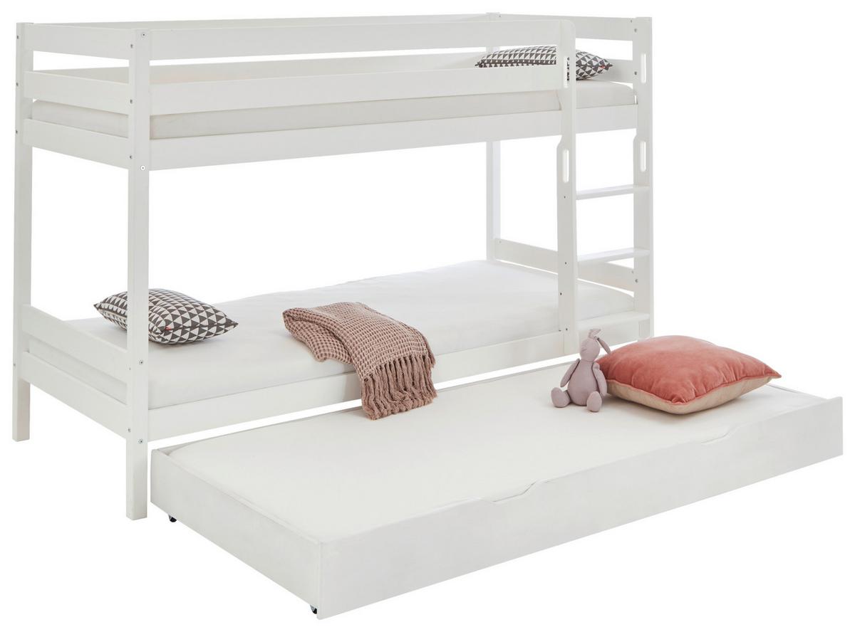 Pograd Lupo 2, Bela, 2x 90x200 - bela, Konvencionalno, les (90/200cm)