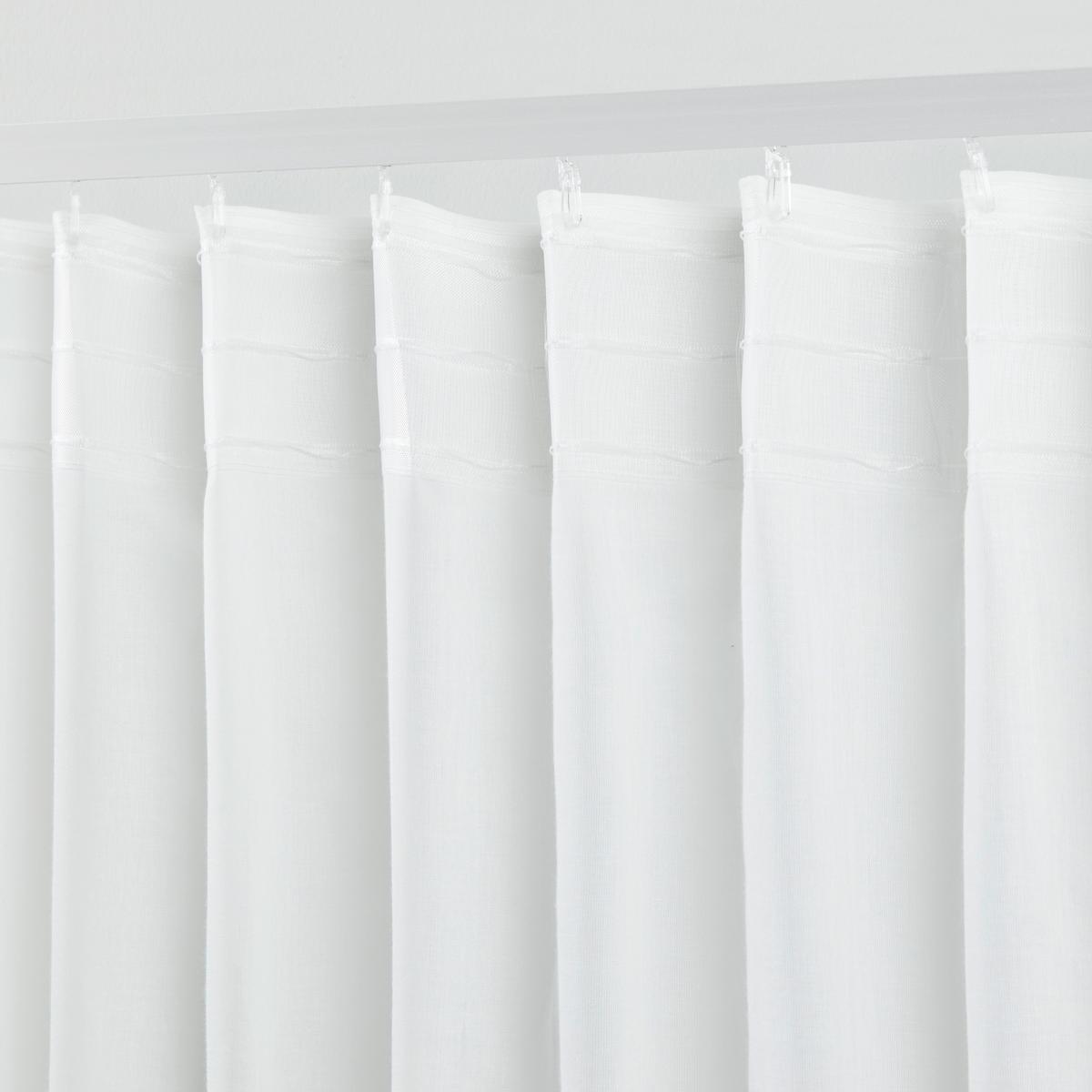 Fertigvorhang Bio-Luise 2 Stk. in Weiss ca. 140x255-267cm - Weiss, Natur, Textil (140/267cm) - ecoTree