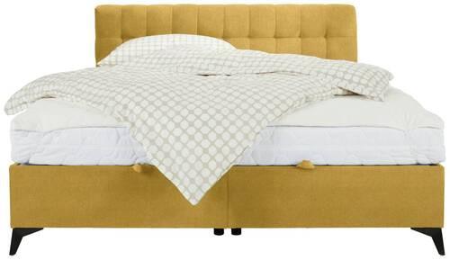 Boxbett in Gelb ca. 160x200cm - Gelb/Schwarz, KONVENTIONELL, Holzwerkstoff/Kunststoff (160/200cm) - Mömax