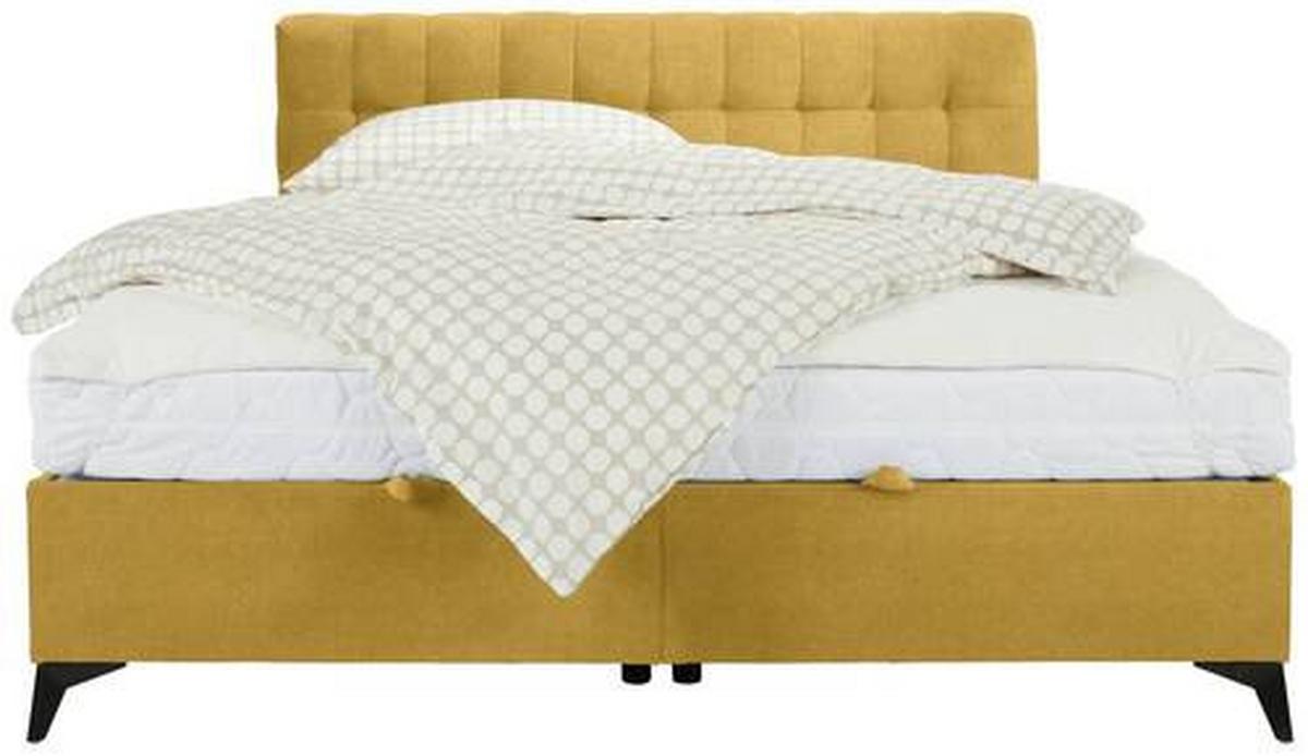 Box Krevet Magic - žuta/crna, Konvencionalno, drvni materijal/tekstil (160/200cm) - Modern Living