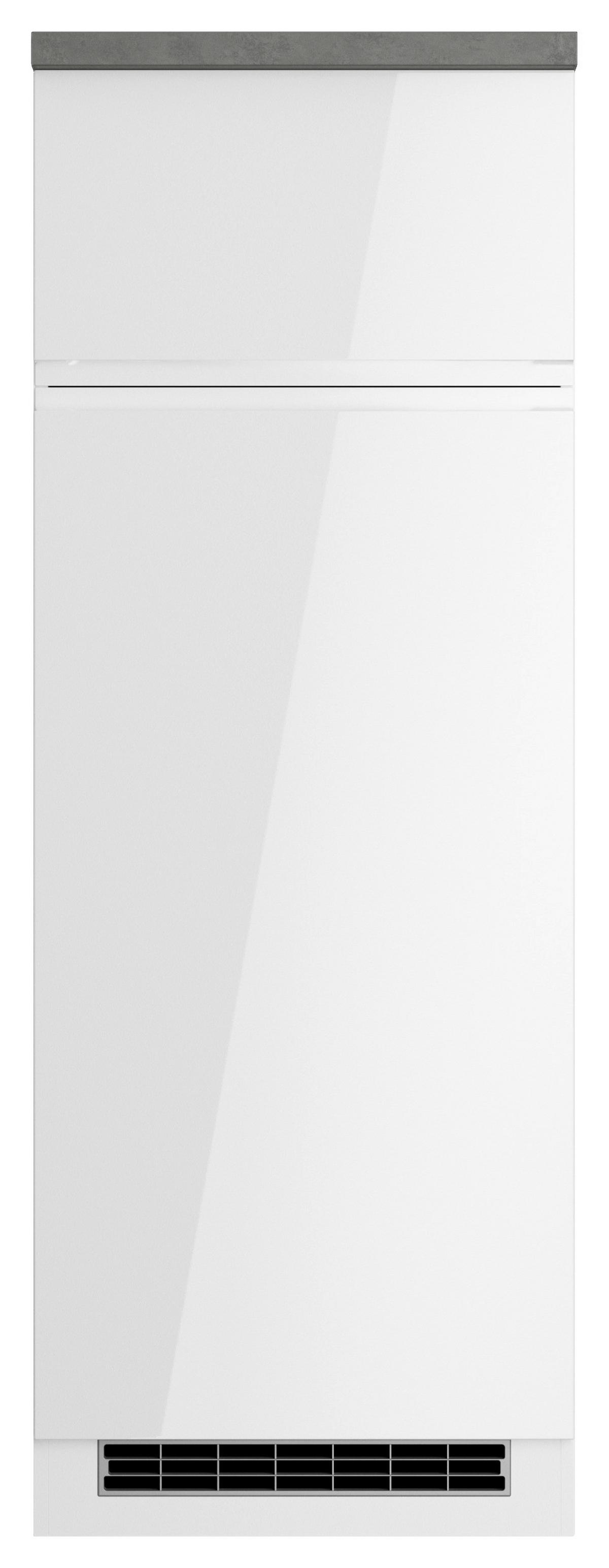 Geräteumbauschrank Monza ca. 60x166 cm Weiß/Grau - Weiß Hochglanz/Weiß, LIFESTYLE, Holzwerkstoff (60/166/60cm) - Held