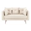 Sofa Luis Beige Samt - Beige/Roségold, MODERN, Holz/Textil (155/87/87cm) - Bessagi Home