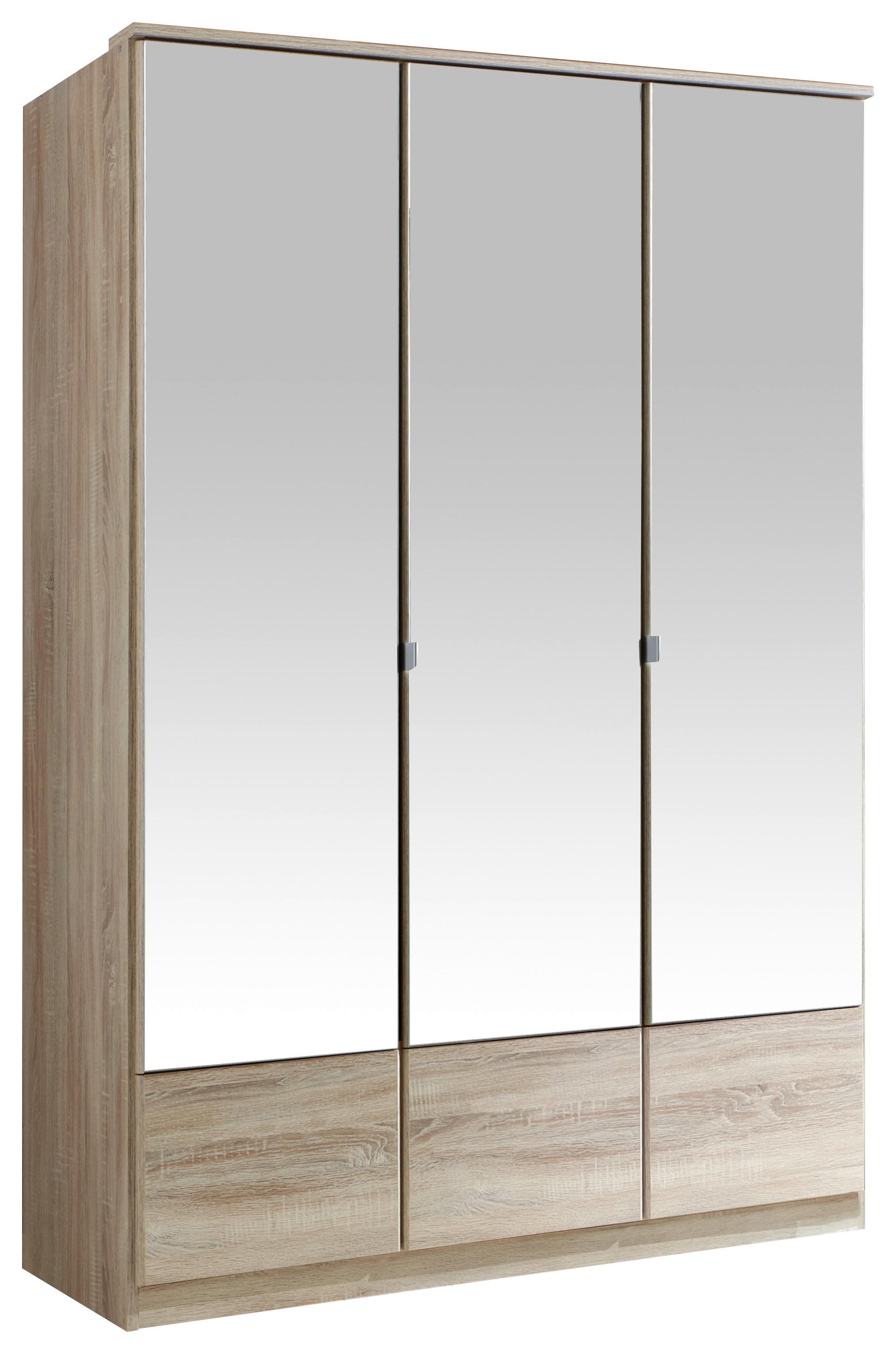 Ormar S Klasičnm Vratima Imago - boje hrasta/boje aluminija, Konvencionalno, staklo/drvni materijal (135/199/58cm) - Modern Living
