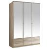 Ormar S Klasičnm Vratima Imago - boje hrasta/boje aluminija, Konvencionalno, staklo/drvni materijal (135/199/58cm) - Modern Living