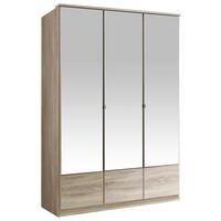 Ormar S Klasičnm Vratima Imago - boje hrasta/boje aluminija, Konvencionalno, staklo/drvni materijal (135/199/58cm) - Modern Living