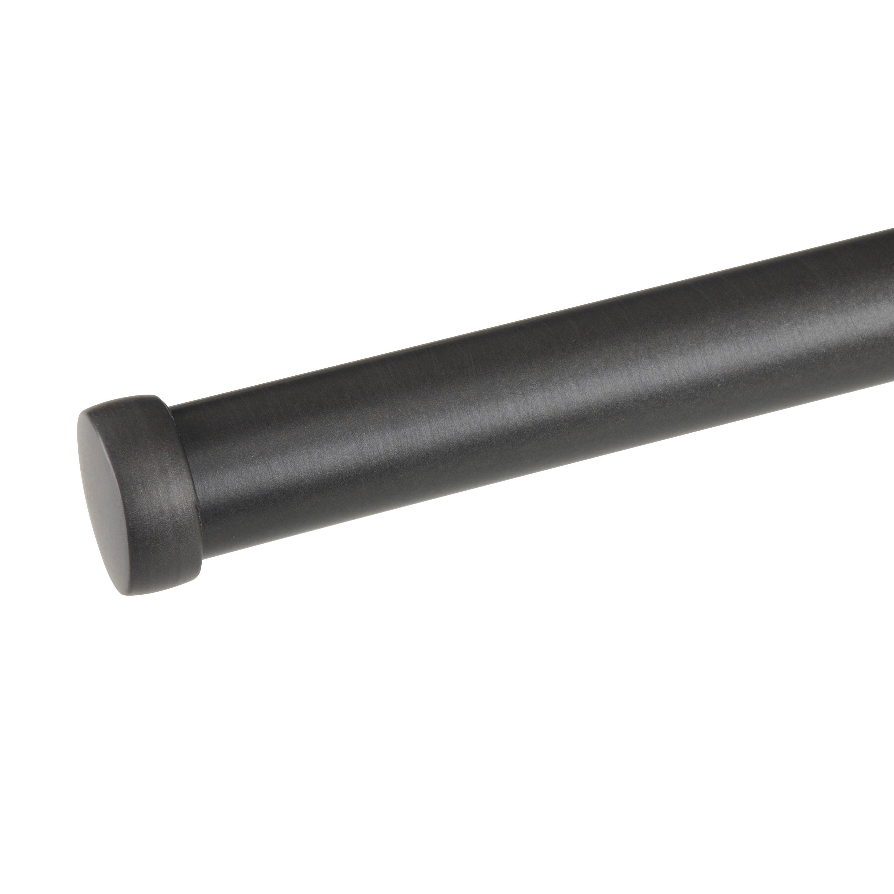 Rundstangenset Brush Dunkelgrau - Modern, Metall (160-280cm) - Premium Living