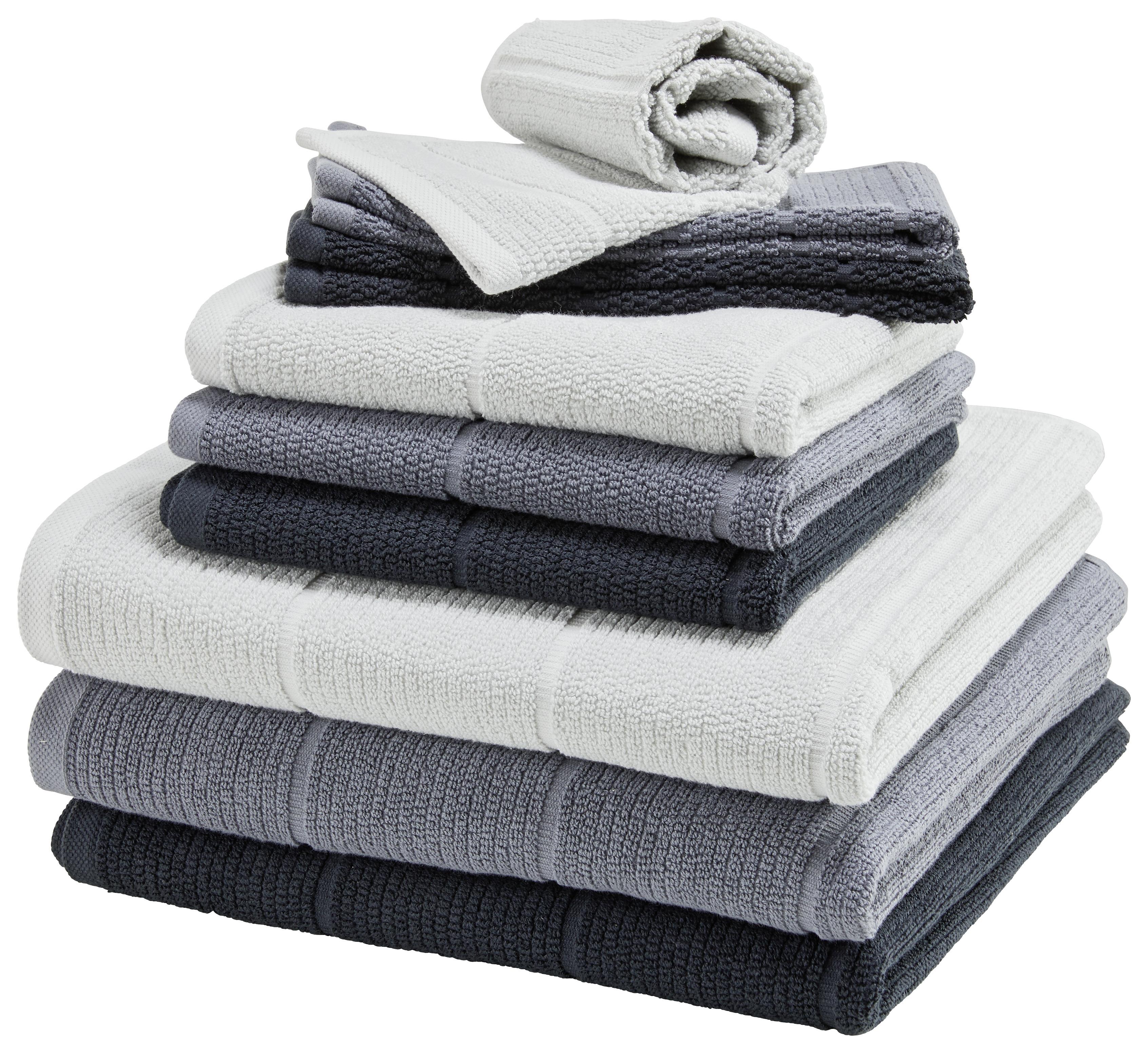 GÄSTHANDDUK ANNA - svart, textil (30/50cm) - Modern Living