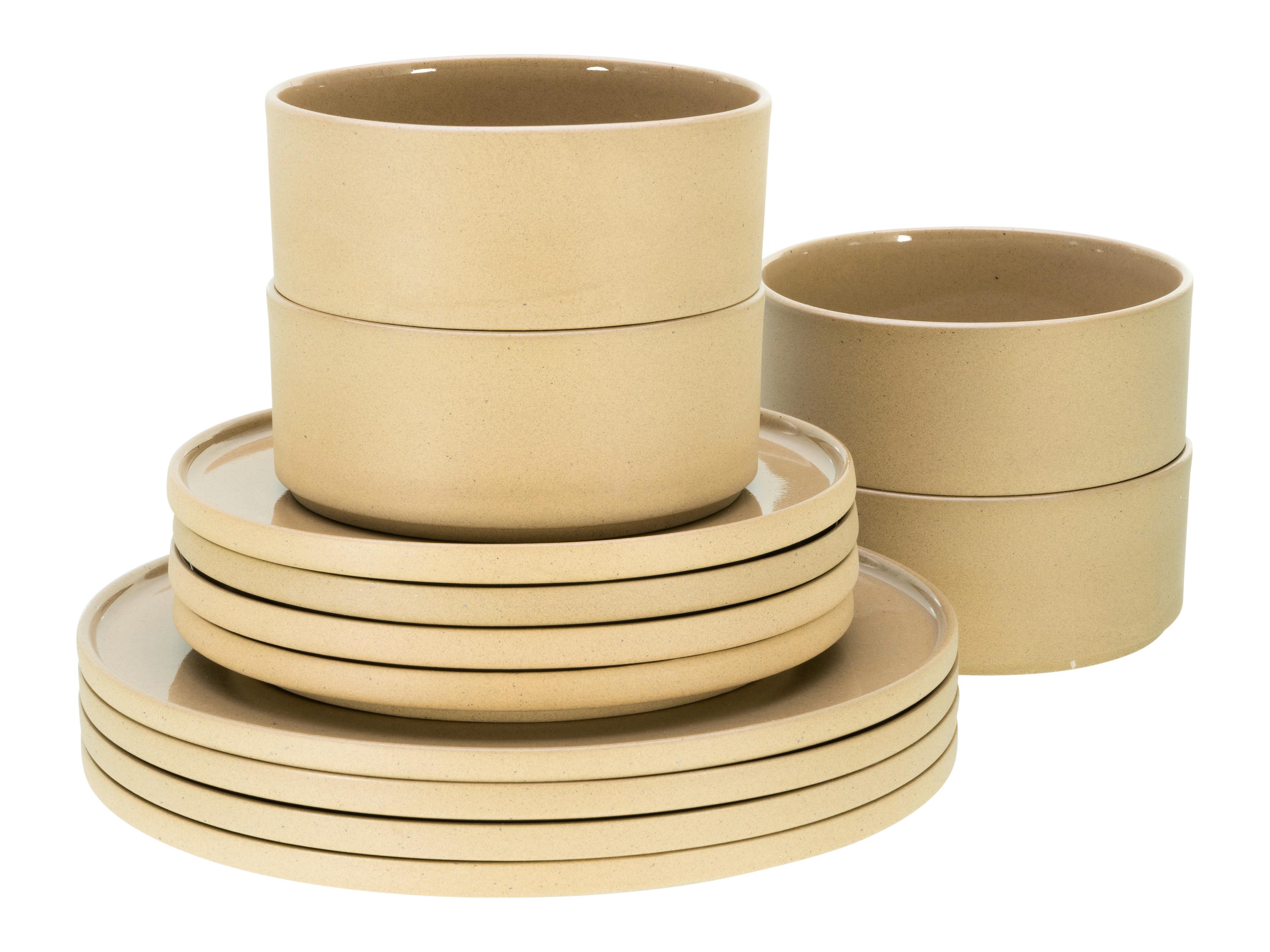 Jedilni Servis Futuro Sand, 12-Delni - peščene barve, Basics, keramika - Creatable