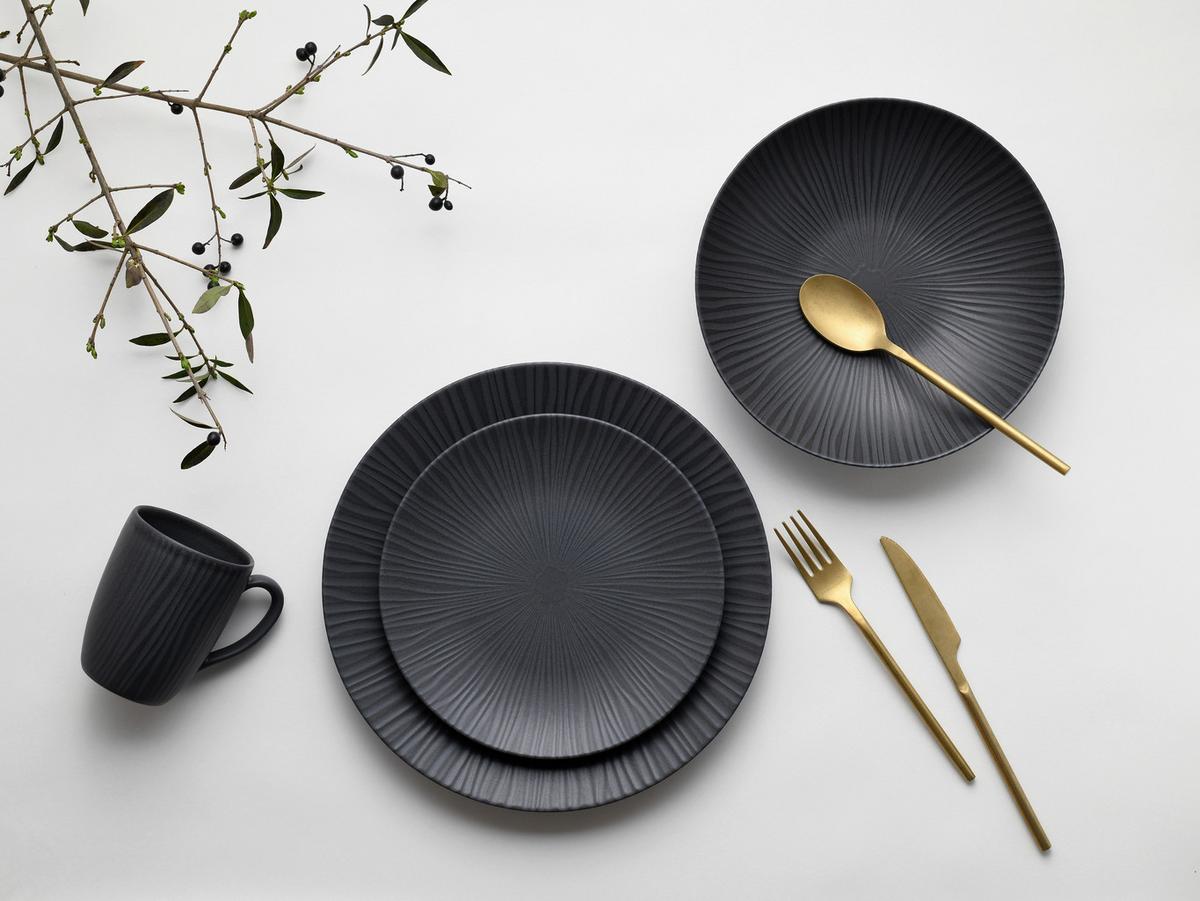 Kombinirani Servis Vesuvio Black, 24-Delni - antracit, keramika - Creatable