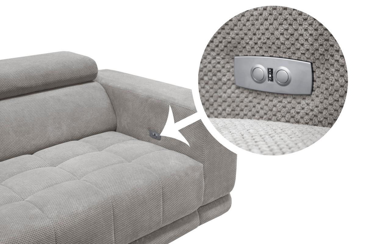 Kutna Garnitura Portland - siva/crna, Moderno, tekstil/plastika (197/78-98/275cm) - Premium Living