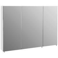 Spiegelschrank Basic 3-türig ca. 120x71 cm Weiß - Silberfarben, MODERN, Glas/Holzwerkstoff (120/70,7/16cm) - MID.YOU