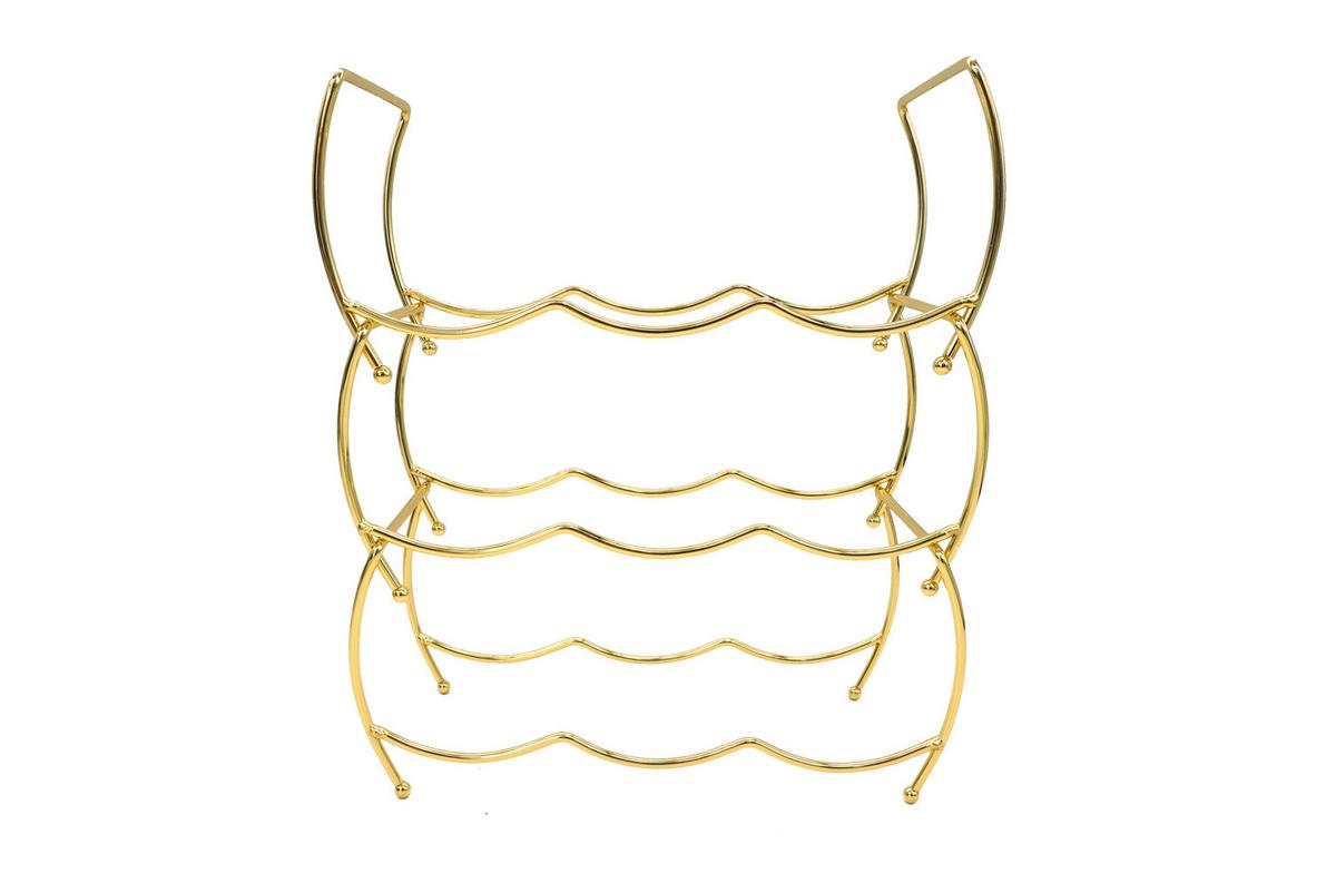 Weinregal Giovanni in Goldfarben - Goldfarben, Metall (32,5/49/14cm) - Modern Living
