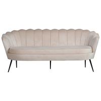 Sofa Calais ca. 180 cm Beige - Beige/Schwarz, Design, Textil/Metall (180/78.5/78cm) - Livetastic