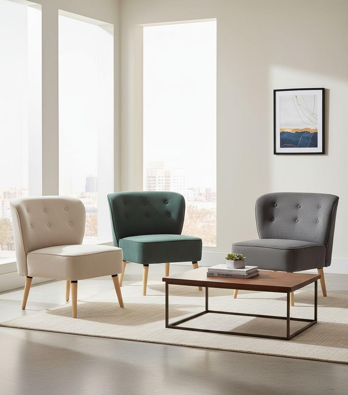 FOTEL CORDY - beżowy/kolor naturalny, Design, tkanina/drewno (75/82/80cm) - Livetastic