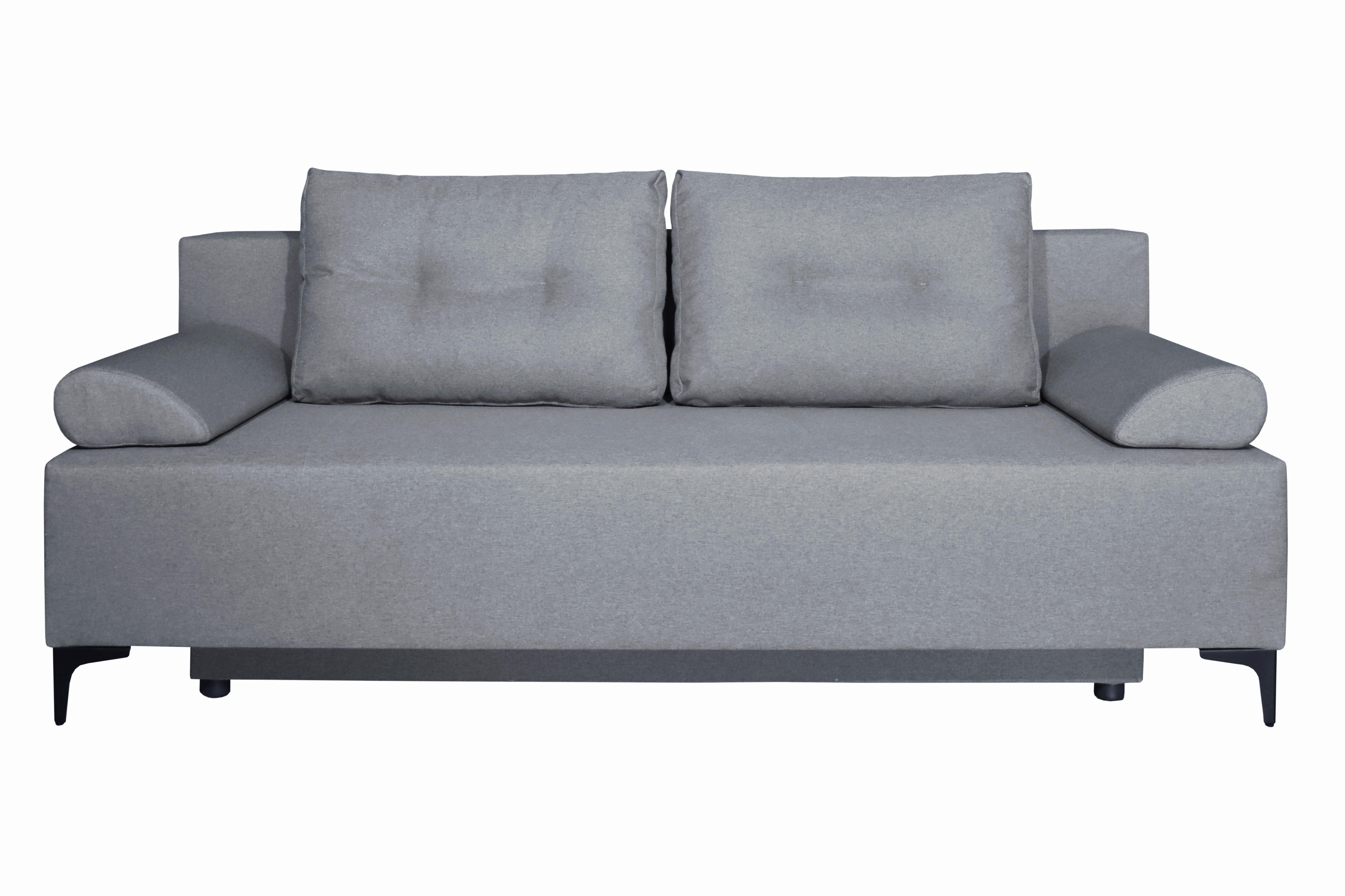 Canapea extensibila LONDON - gri deschis, Modern, lemn/metal (198/90/101cm) - Modern Living