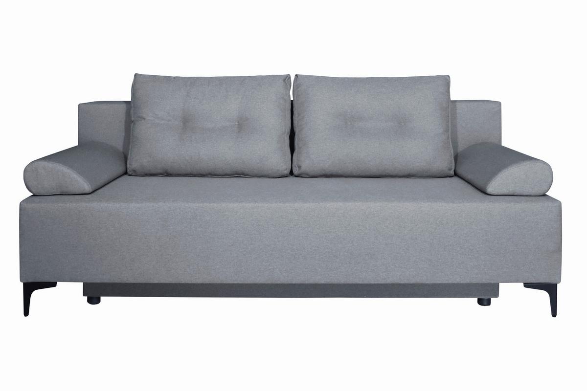 Canapea extensibila LONDON - gri deschis, Modern, lemn/metal (198/90/101cm) - Modern Living