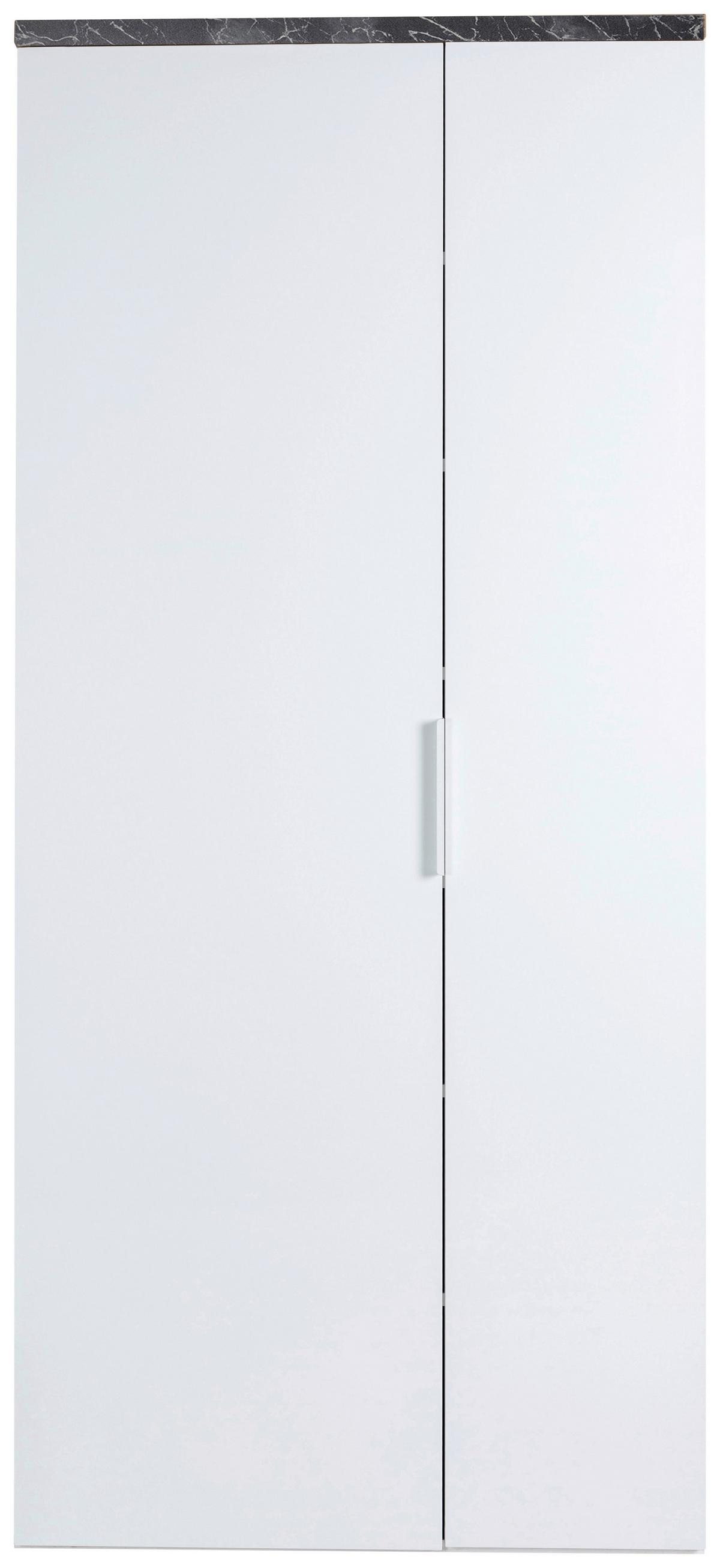 Dulap pentru hol MUNDI - antracit/alb lucios intens, Modern, material pe bază de lemn (82/189/35cm) - Premium Living