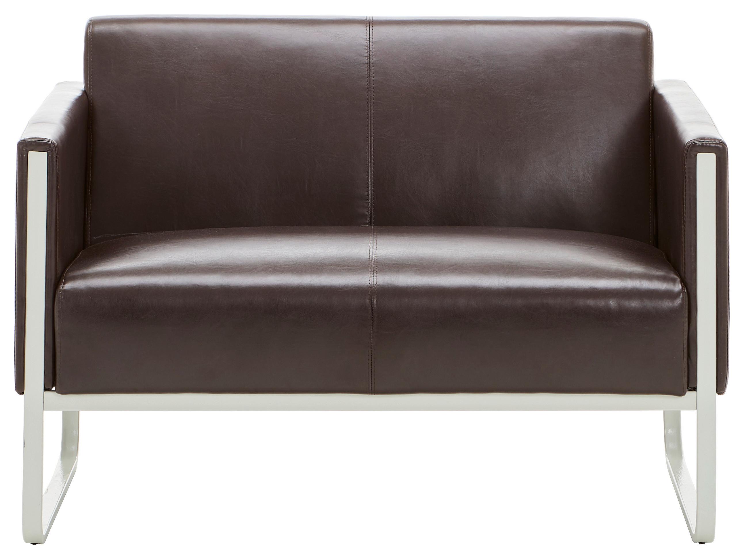 Dvosed Aruba, Rjava - siva/temno rjava, Moderno, kovina/tekstil (111/78/71cm) - MID.YOU