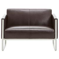 Dvosed Aruba, Rjava - siva/temno rjava, Moderno, kovina/tekstil (111/78/71cm) - MID.YOU