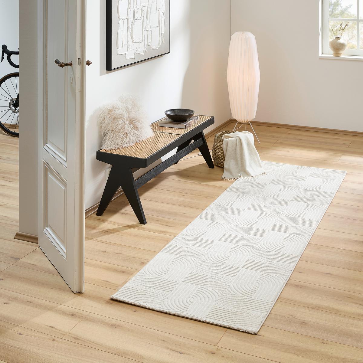 Tekač Sahara, Krem Barva, 80x250cm - krem barve, Design, tekstil (80/250cm) - Novel