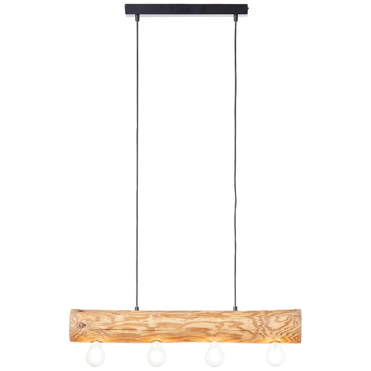 Hängeleuchte Trabo Kieferfarben max. 25 Watt - Kieferfarben, Natur, Holz/Metall (105/70/10cm) - Brilliant