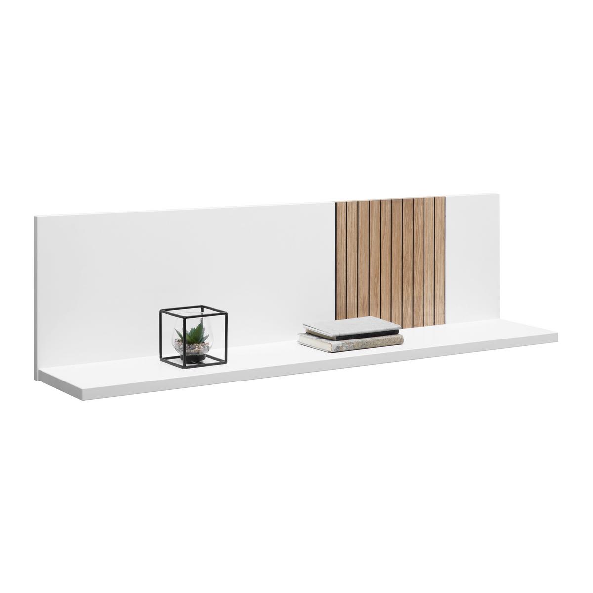 Wandboard Studio 11 in Weiss - Weiss, Modern, Holzwerkstoff (126/35/25cm) - Premium Living