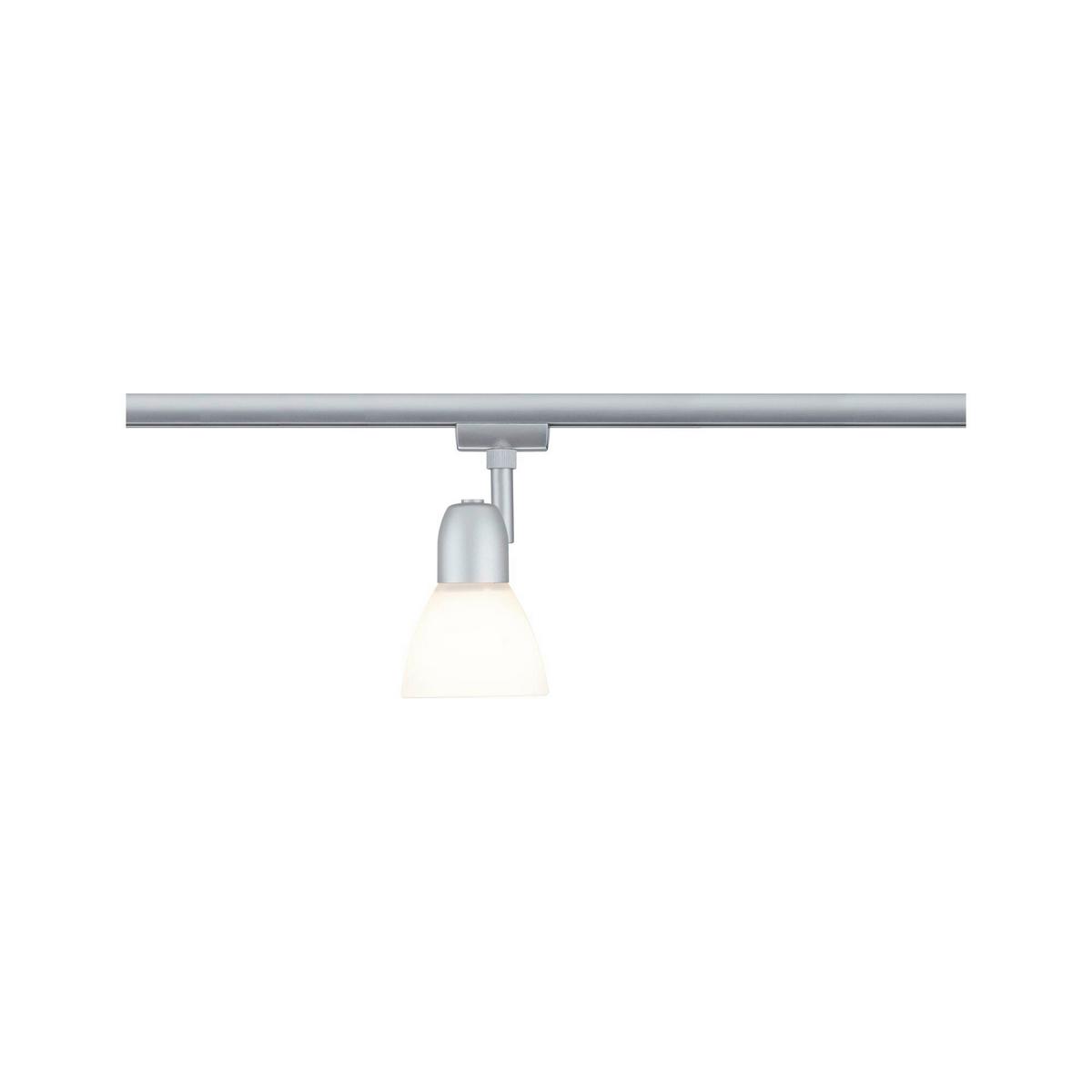 Schienensystem-Strahler Opal/Chromfarben max. 20 Watt - Chromfarben/Opal, Design, Glas/Metall (8,3/14,8cm) - Paulmann