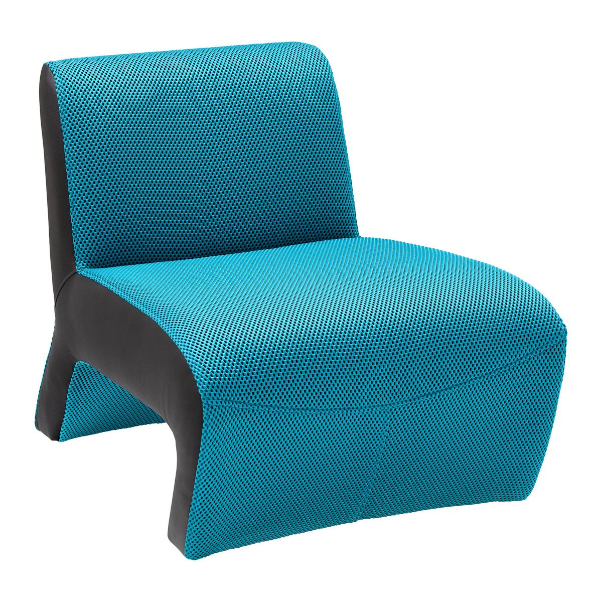 Designsessel Batty Mesh Türkis/Schwarz, Lederlook - Türkis/Schwarz, MODERN, Kunststoff/Textil (66/72/89cm) - Mömax