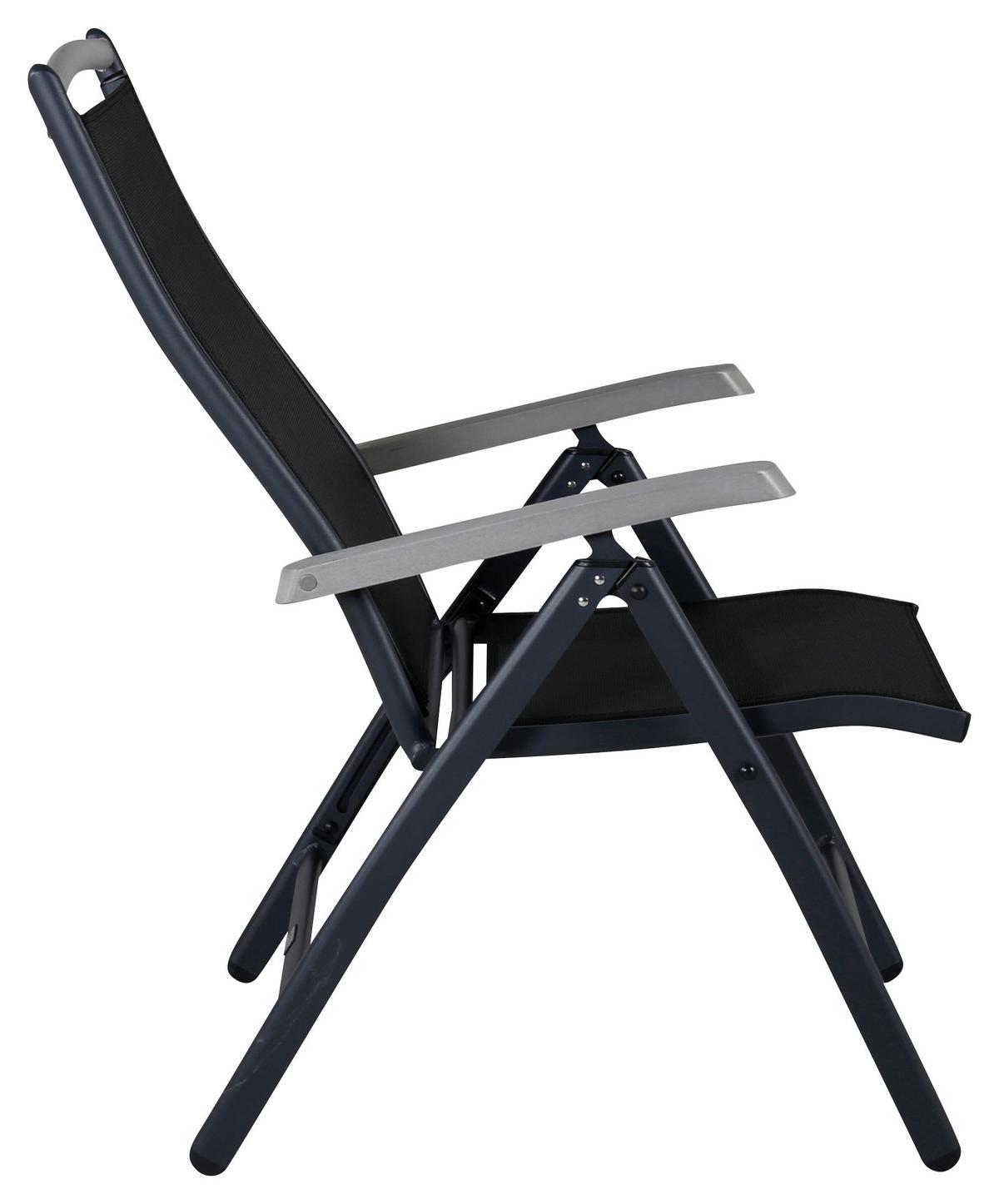 Gartensessel 2er-Set Albany ca.60x110x73 cm Schwarz - Schwarz, KONVENTIONELL, Metall (60/110/73cm) - Gardenson
