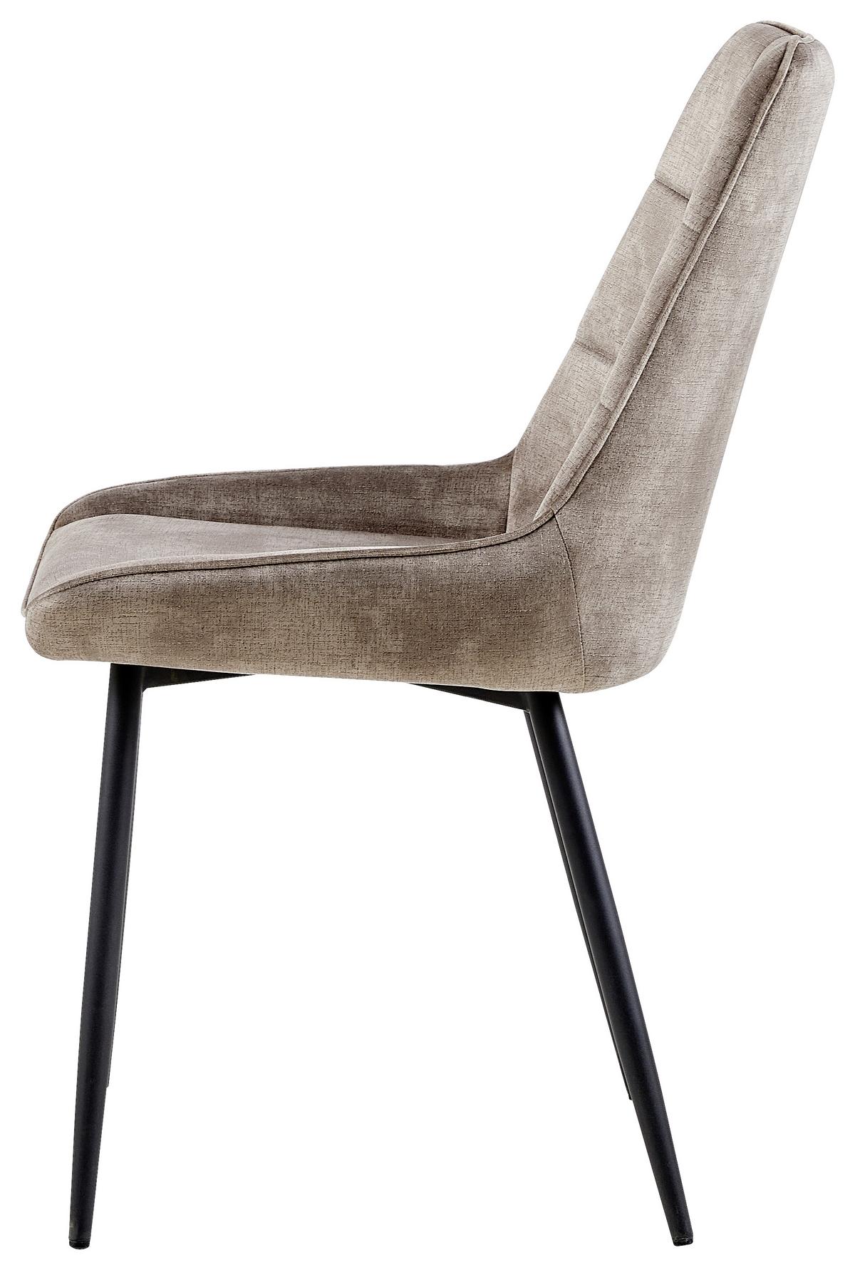 KRZESŁO ULLA - czarny/jasnobrązowy, Design, metal/tkanina (48/87/60cm) - Xora