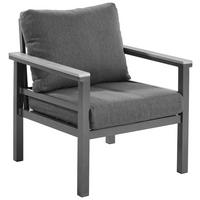 FOTEL TARASOWY OLYMPIA - jasnoszary/ciemnoszary, Design, tworzywo sztuczne/metal (67/74/73cm) - Mömax
