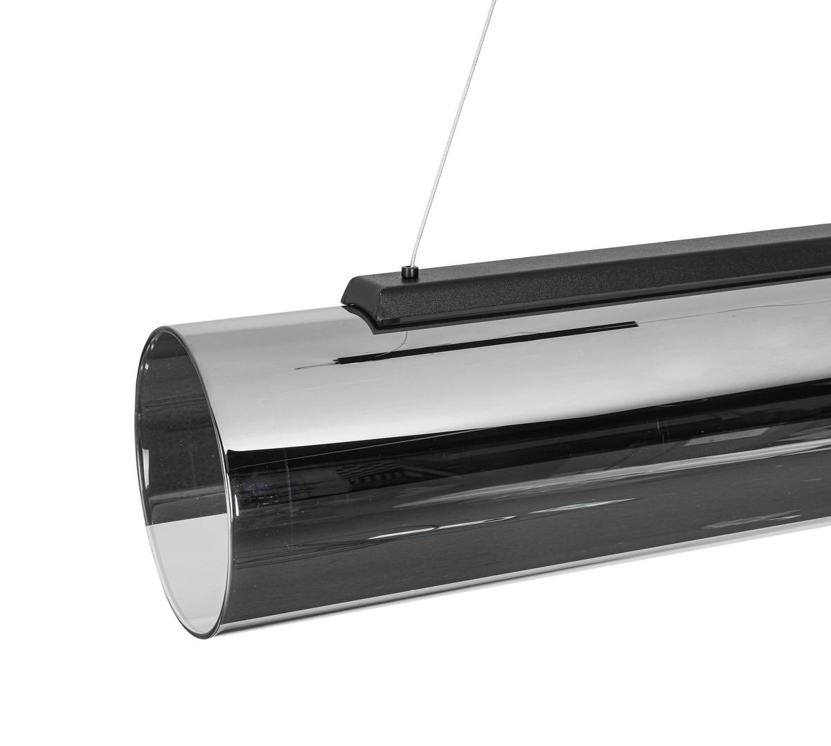 LAMPA WISZĄCA LED LUMOS - czarny/kolor chromowy, Design, tworzywo sztuczne/metal (100/16/169,5cm) - Dieter Knoll