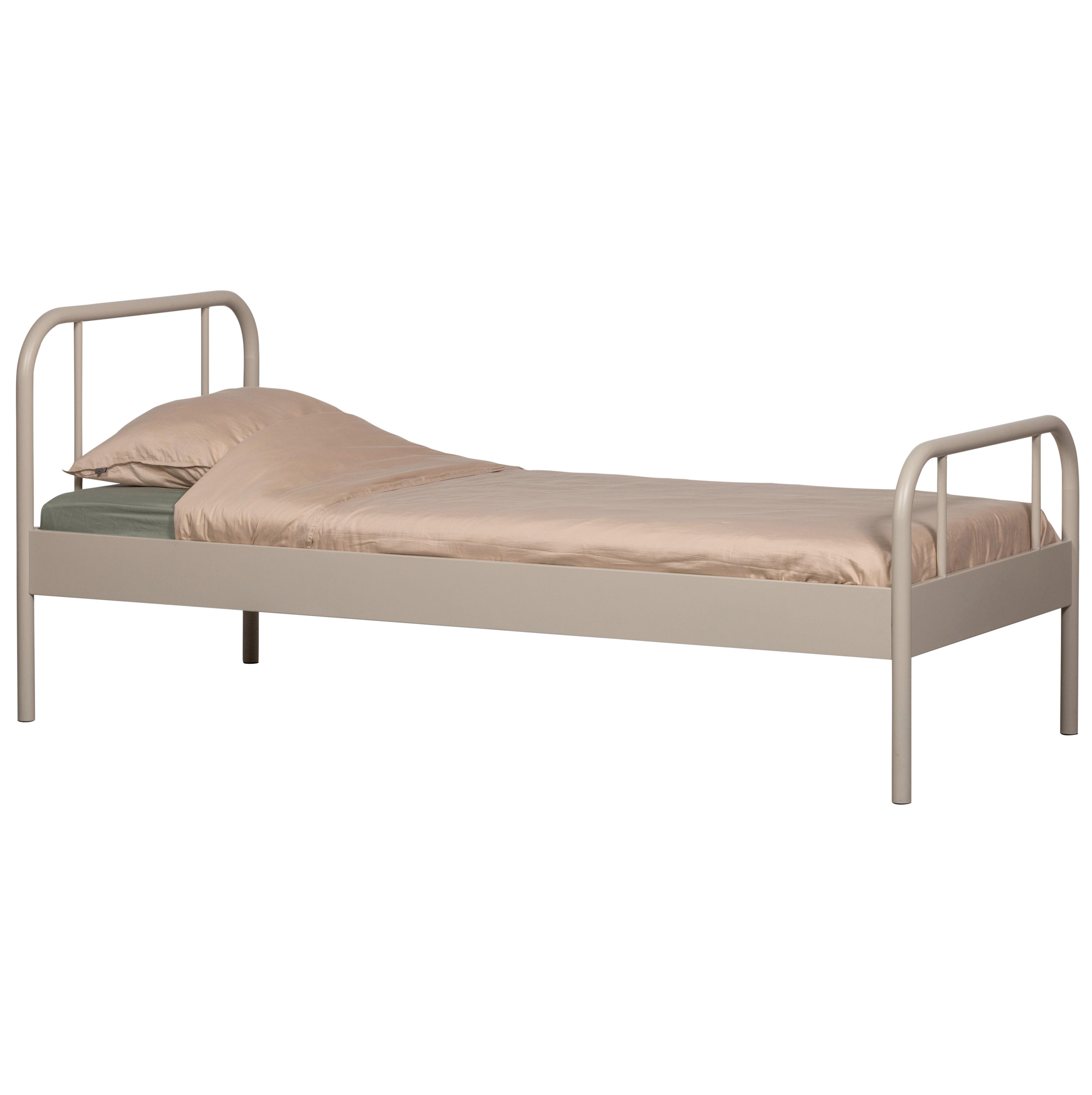 Metallbett Mata Sandfarben ca. 90x200 cm - Sandfarben, Basics, Metall (90/200cm) - MID.YOU