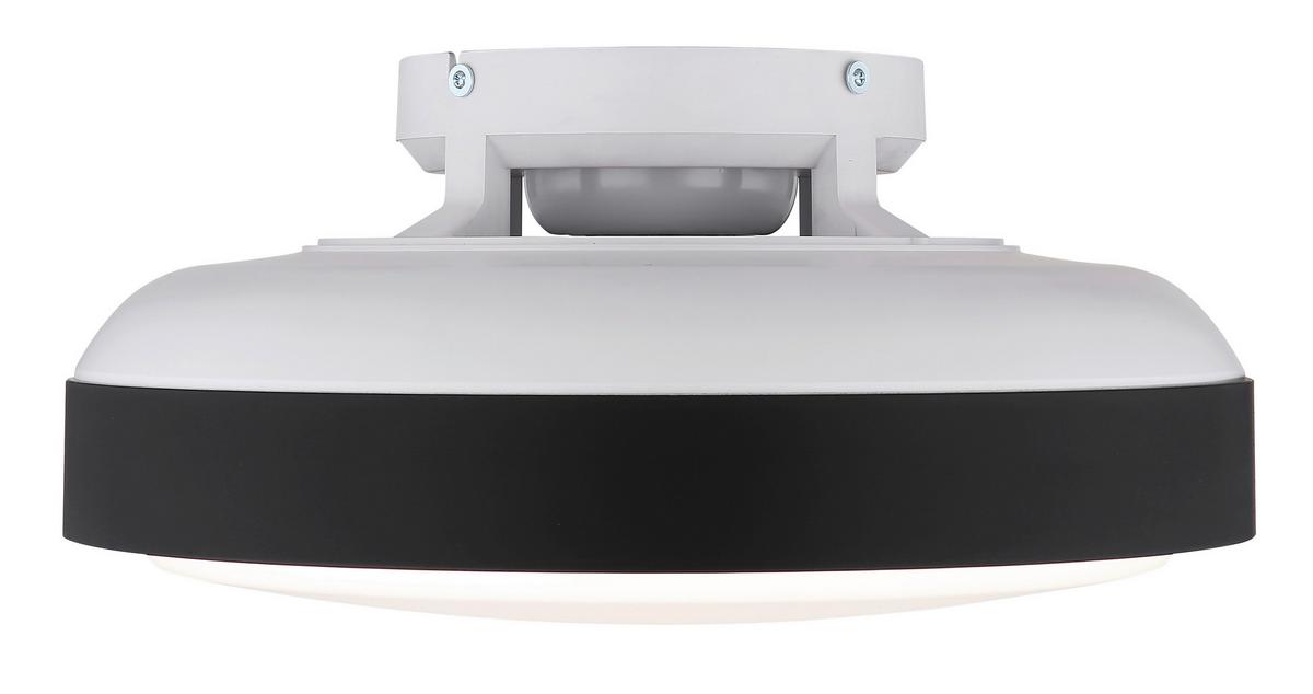 DECKENVENTILATOR 03667S CARNEY - opale/noir, Basics, matière synthétique (45/20cm) - Globo