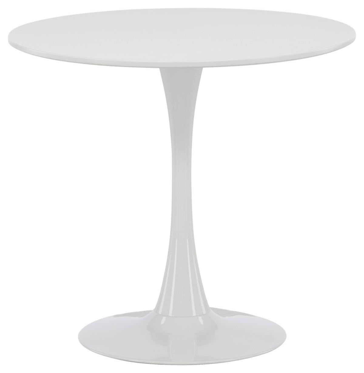Esstisch Hamden Ø ca. 80 cm Weiß - Hellgrau/Weiß, Design, Holzwerkstoff/Metall (80/80/75cm) - Livetastic