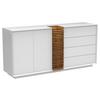 SIDEBOARD GIOVANNI - vit/ekfärgad, Modern, trämaterial/trä (170/85,5/40cm) - Premium Living