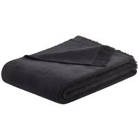 Decke El Sol in Schwarz ca.150x200cm - Schwarz, Textil (150/200cm) - Modern Living